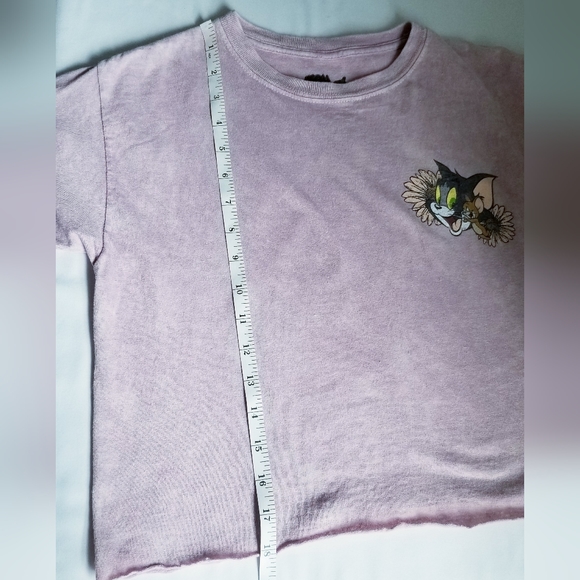 Tom and Jerry Crop Tee Shirt "Good Vibes Only" Graphic Print - Picture 12 of 12